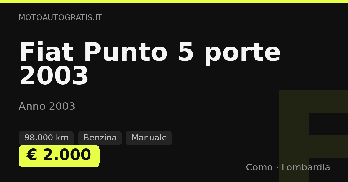 Fiat Punto 5 porte (2003)