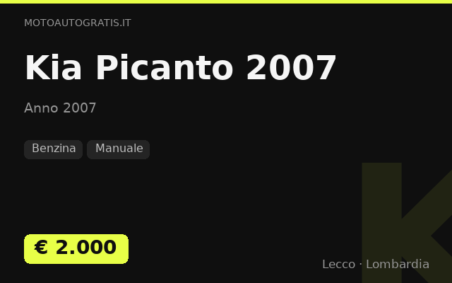 Kia Picanto 2007