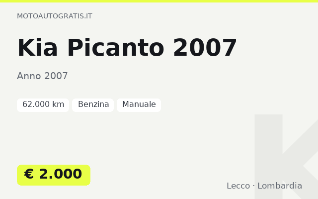 Kia Picanto 2007