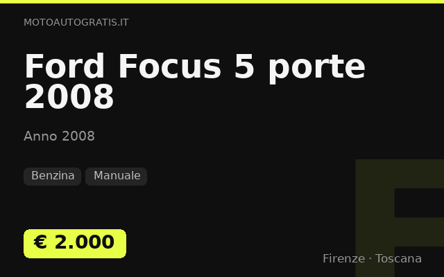 Ford Focus 5 porte 2008