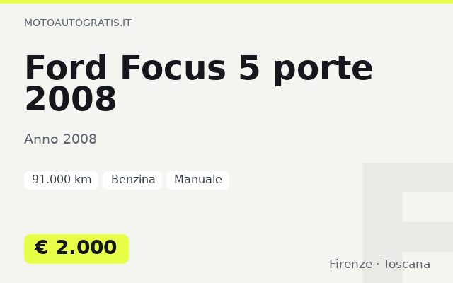 Ford Focus 5 porte 2008