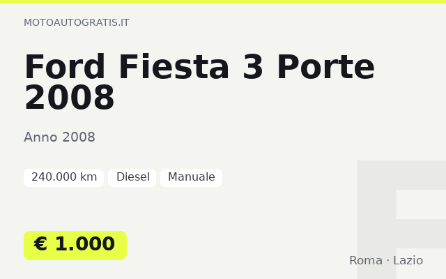 Ford Fiesta 3 Porte 2008