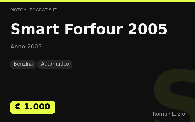 Smart Forfour 2005