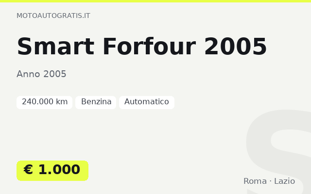 Smart Forfour 2005
