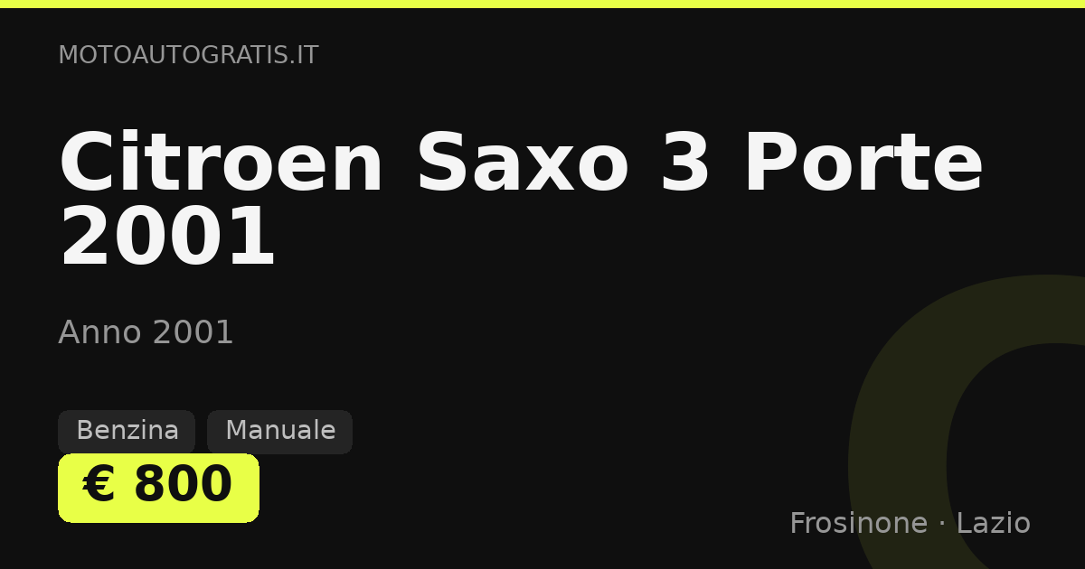 Citroen Saxo 3 Porte (2001)
