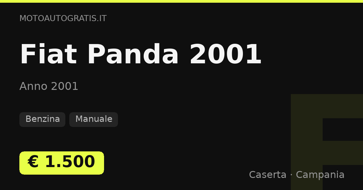 Fiat Panda 2001