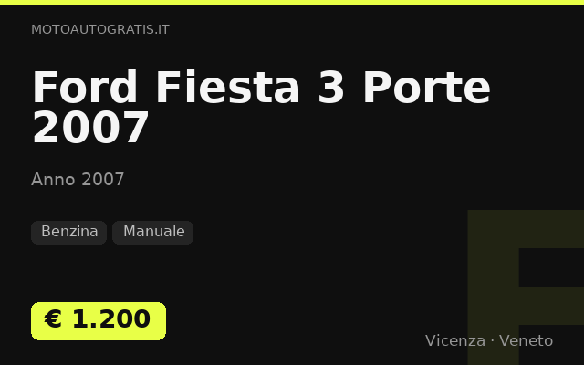Ford Fiesta 3 Porte 2007