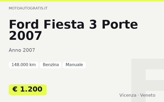 Ford Fiesta 3 Porte 2007