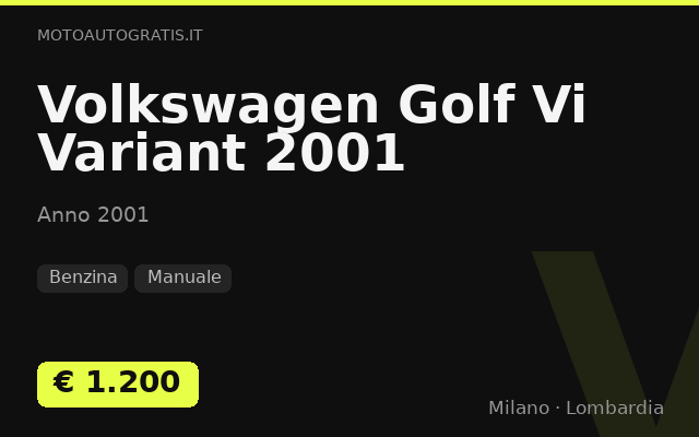 Volkswagen Golf Vi Variant 2001