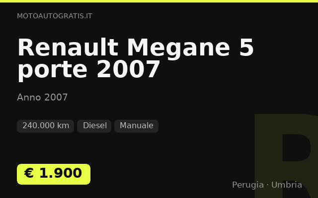 Renault Megane 5 porte 2007