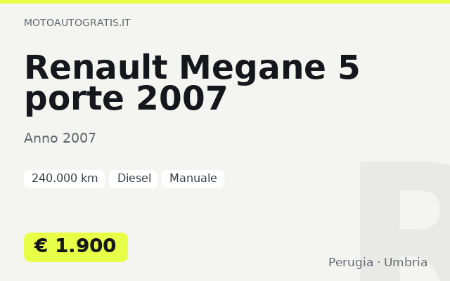 Renault Megane 5 porte 2007