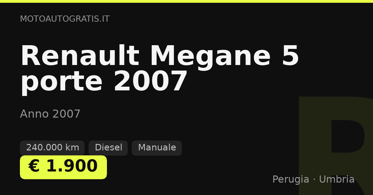 Renault Megane 5 porte 2007
