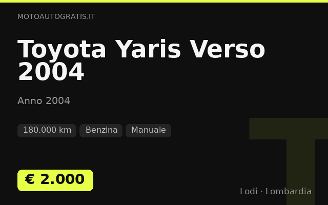 Toyota Yaris Verso 2004