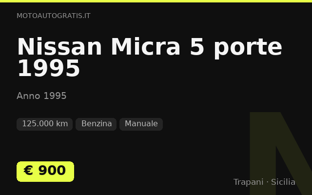 Nissan Micra 5 porte 1995