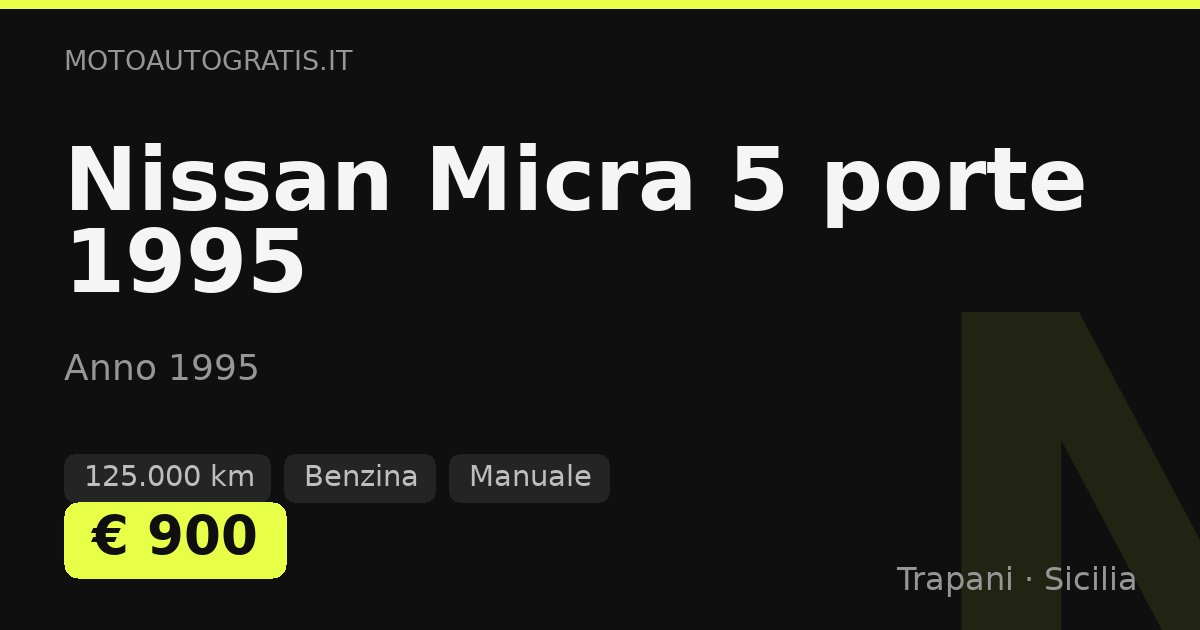 Nissan Micra 5 porte 1995