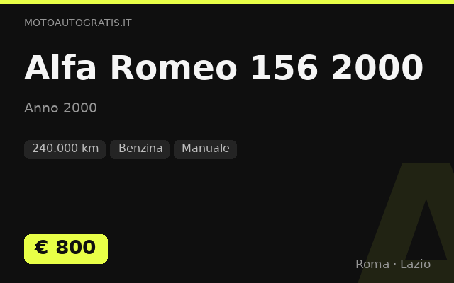 Alfa Romeo 156 2000
