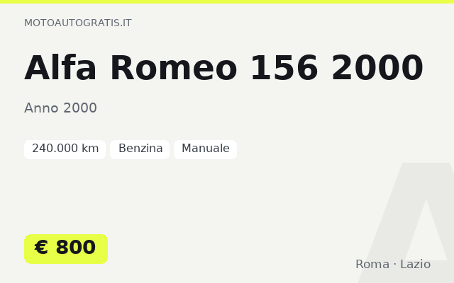 Alfa Romeo 156 2000
