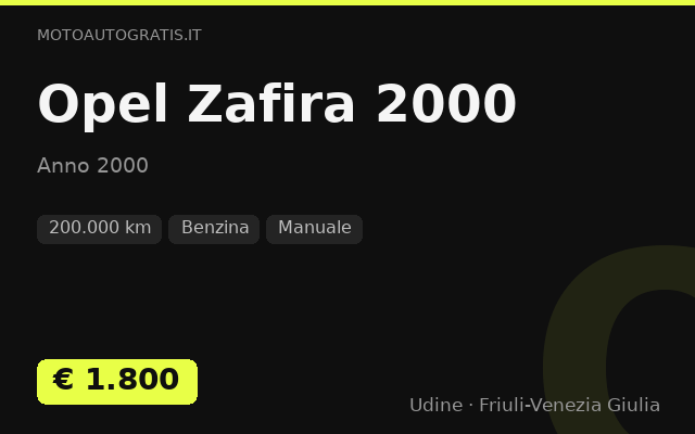 Opel Zafira 2000