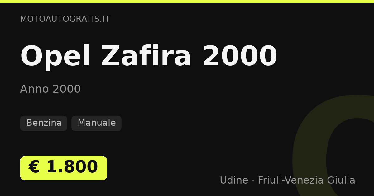 Opel Zafira 2000