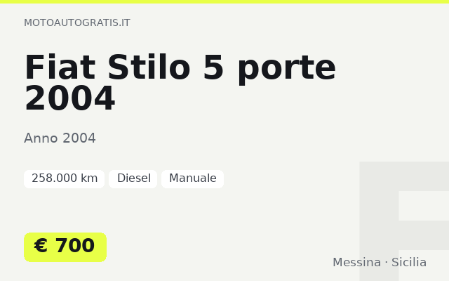 Fiat Stilo 5 porte 2004