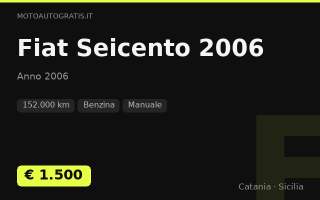 Fiat Seicento 2006