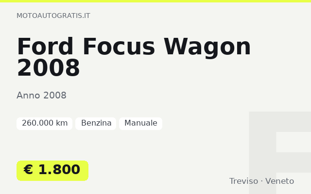 Ford Focus Wagon 2008