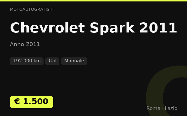 Chevrolet Spark 2011