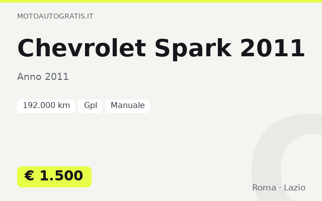 Chevrolet Spark 2011