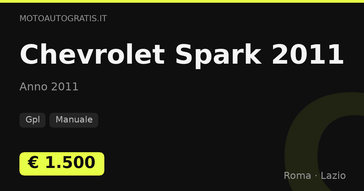 Chevrolet Spark 2011