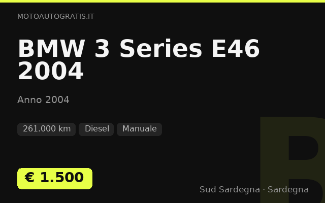 BMW 3 Series E46 2004