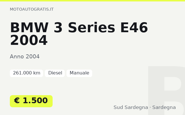 BMW 3 Series E46 2004