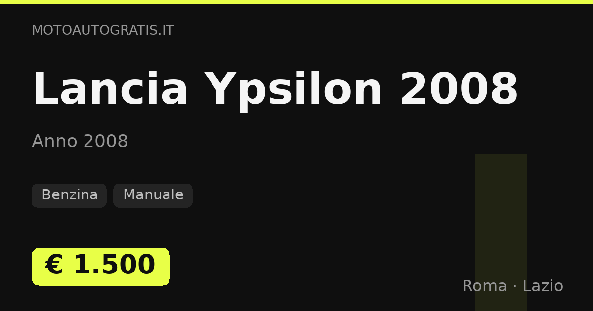 Lancia Ypsilon (2008)