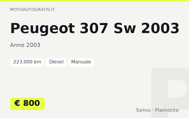 Peugeot 307 Sw 2003