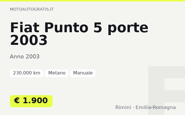 Fiat Punto 5 porte 2003
