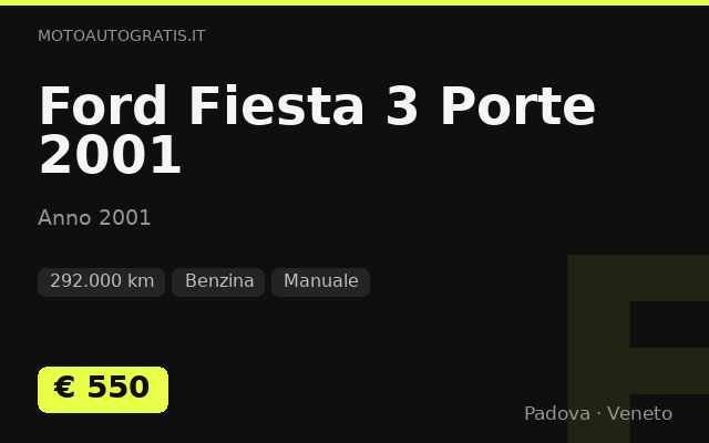 Ford Fiesta 3 Porte 2001