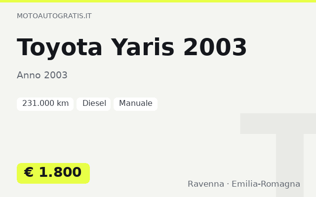 Toyota Yaris 2003
