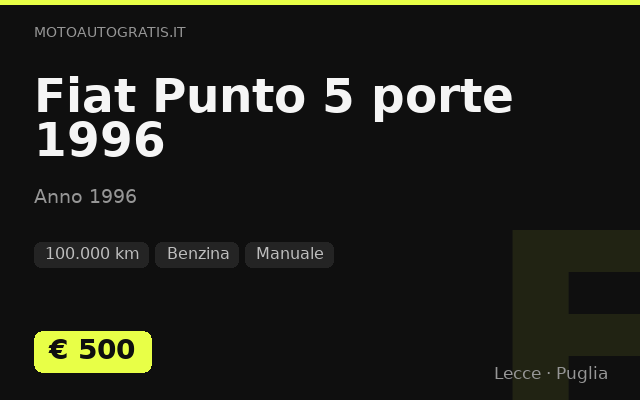 Fiat Punto 5 porte 1996