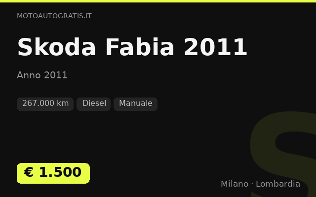 Skoda Fabia 2011