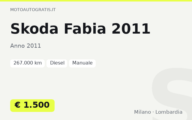 Skoda Fabia 2011