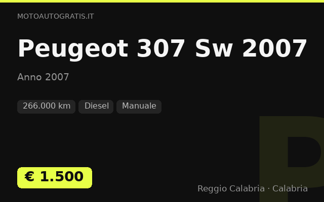 Peugeot 307 Sw 2007