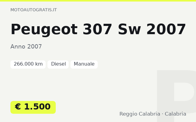 Peugeot 307 Sw 2007