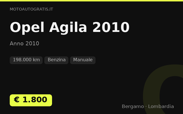 Opel Agila 2010