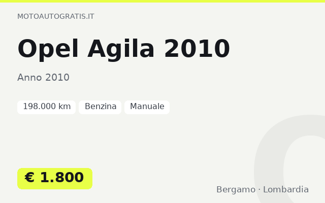 Opel Agila 2010
