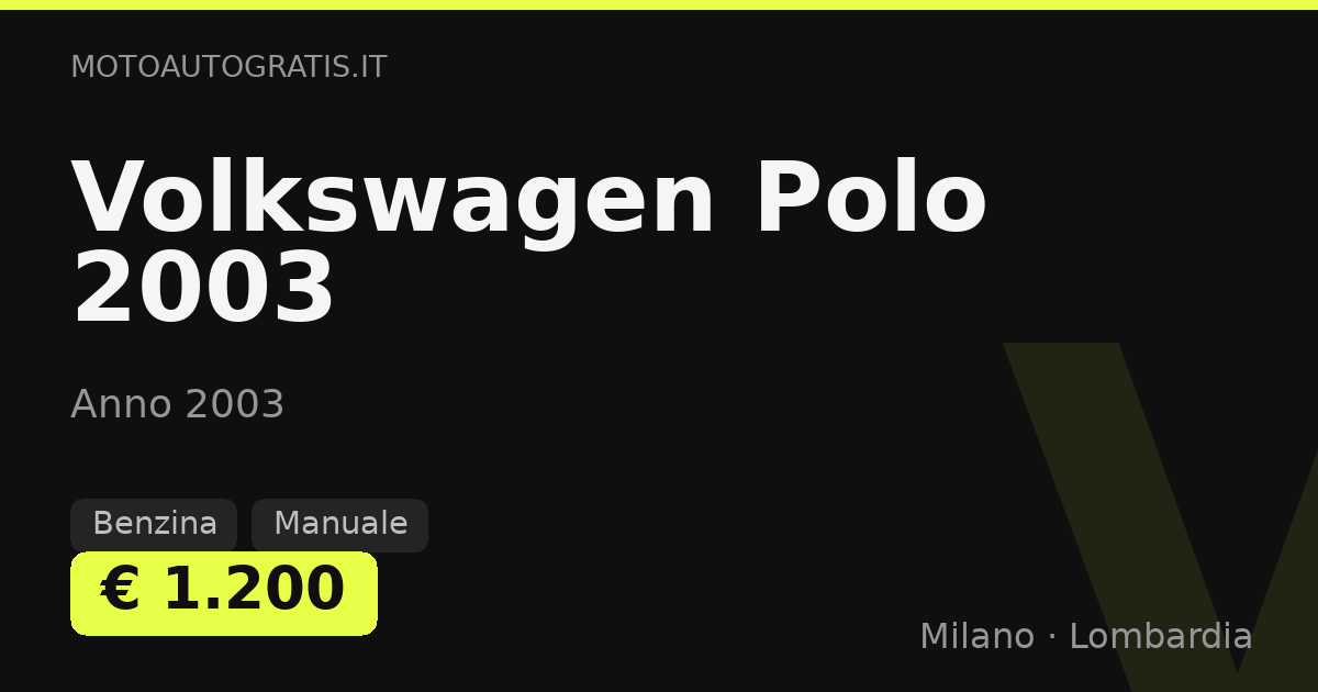 Volkswagen Polo 2003