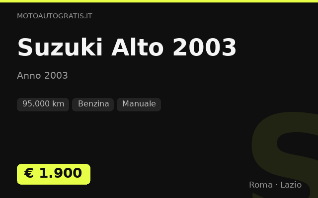Suzuki Alto 2003