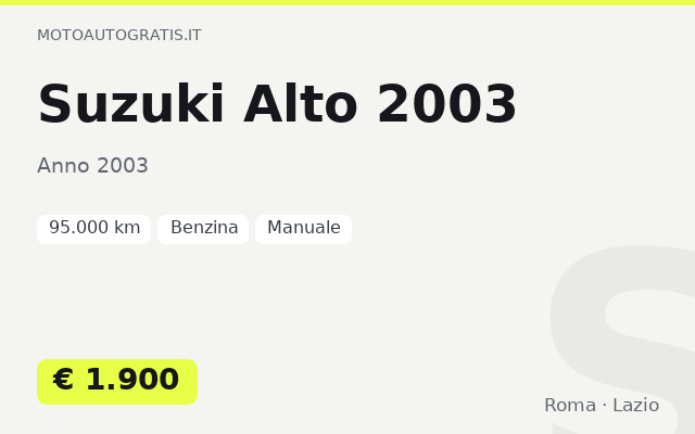 Suzuki Alto 2003