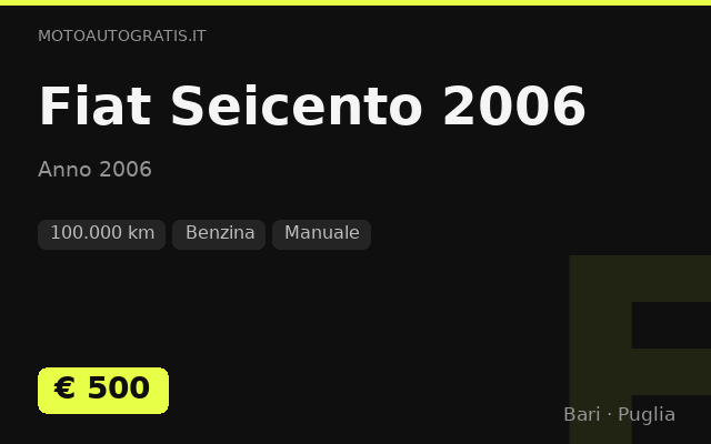 Fiat Seicento 2006