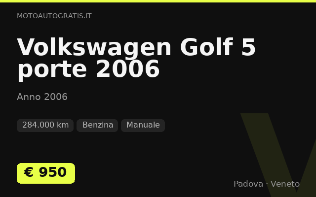 Volkswagen Golf 5 porte 2006