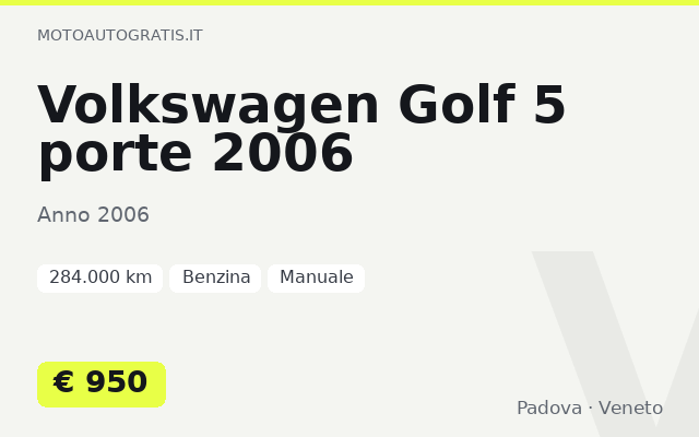 Volkswagen Golf 5 porte 2006