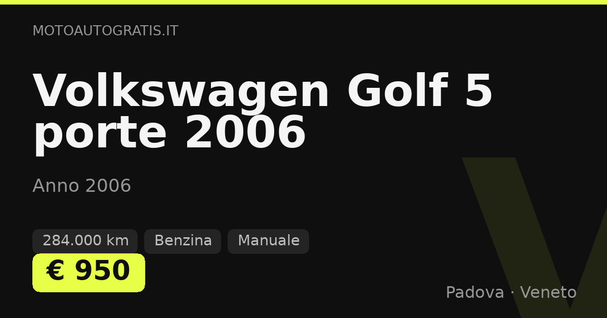 Volkswagen Golf 5 porte 2006
